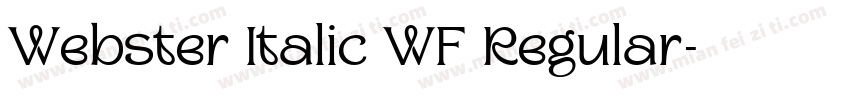 Webster Italic WF Regular字体转换